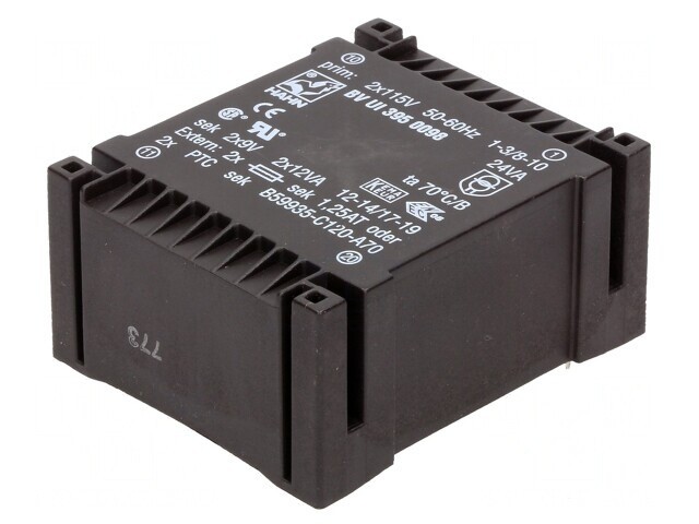 Transformator &icirc;ncapsulat 24VA 115VAC 9V 1333mA