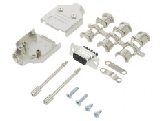Conector D-Sub 9-Pin Mama cu ?uruburi pe Cablu Gold Flash foto