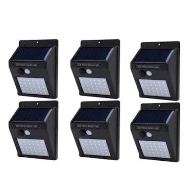 Set 6 lampi solare, FOXMAG24, 30 de LED, senzor de miscare, 0.55W foto