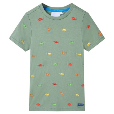 Tricou pentru copii cu m&amp;acirc;neci scurte, kaki, 92 foto