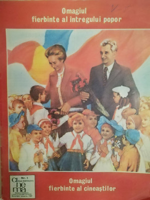 Rev. CINEMA, Nr. 1 / 1989, comunism, Ceausescu, epoca aur, propaganda, pionieri foto