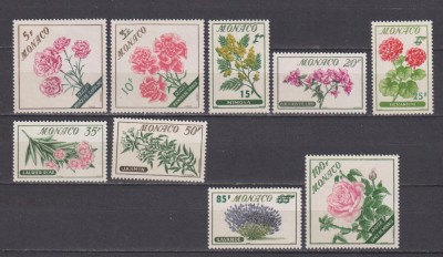 MONACO 1959 FLORA MI.609-617 MNH foto
