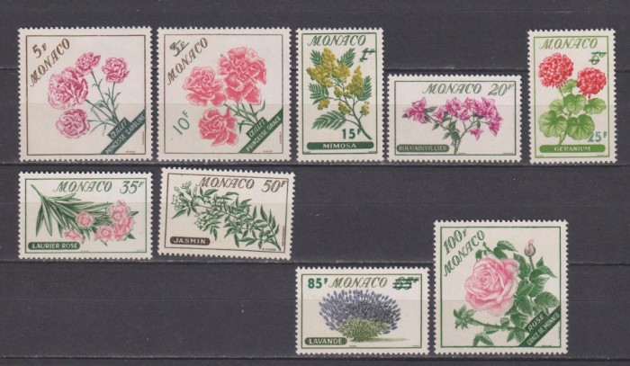 MONACO 1959 FLORA MI.609-617 MNH