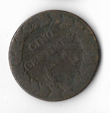 Moneda 5 centimes 1798 A - Franta