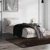 Cadru de pat, gri sonoma, 75x190 cm, lemn prelucrat, vidaXL