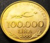 Moneda aniversara 100000 LIRE - TURCIA, anul 2000 *cod 1761 A = excelenta, Europa