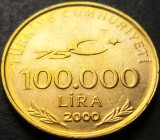 Cumpara ieftin Moneda aniversara 100000 LIRE - TURCIA, anul 2000 *cod 1761 A = excelenta, Europa