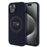 Husa iPhone 15 Red Bull Racing Silicone Red Ring MagSafe, albastru, RBHMP15S24SIILVR