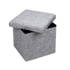 Taburet pliabil, Gri deschis, 38 x 38 x 38 cm