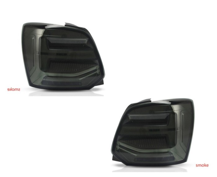 Set lampa spate VW POLO (6R), 2011-12.2017, partea stanga, dynamic indicator; LED; fumuriu; TUNING,