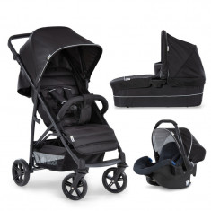 Carucior 3 in 1 Rapid 4 Plus Trioset Hauck, 104 x 54 x 92 cm, landou inclus, Caviar Black foto