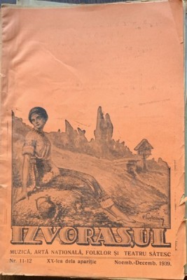 Izvorasul - revista de muzica, arta nationala, folklor si teatru satesc - nr. 11-12, noiembrie- decembrie 1939 foto