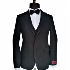 Smoking slim fit Wayne negru (Marime: EU/56)