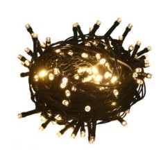 Instalatie De Craciun, liniara, lungime 15m, cu 320 de LED-uri, pentru interior exterior, rezistenta la apa si inghet, alimentare la retea, alb cald