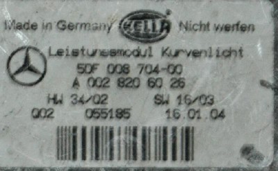 Modul xenon far dreapta față MERCEDES-BENZ E W211 2004 OEM: A0028206026 1997968 foto