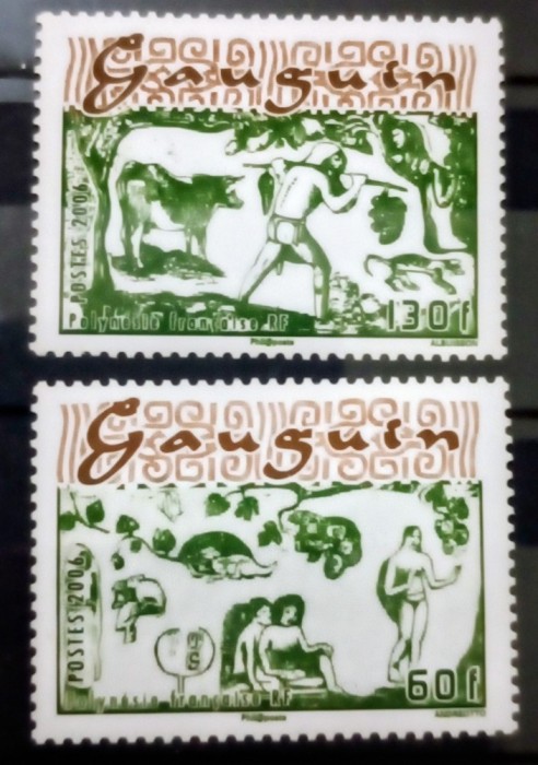 Polinezia franceza 2006 Gauguin, desene de Gauguin, pictura grafician serie 2v. neștampilat