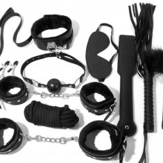 Set BDSM Please Me 10 Piese Negru Guilty Toys