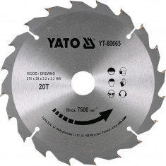 YATO Disc circular pentru lemn 210 x 30 x 3.2 T20 foto