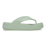 Slapi Crocs Getaway Platform Flip Verde - Plaster, 37, 38, 41