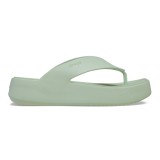 Slapi Crocs Getaway Platform Flip Verde - Plaster