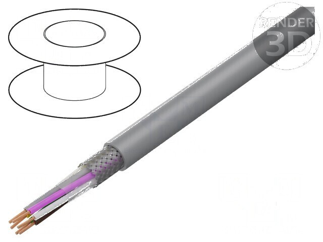 Cablu ecranat LiY-CY 6x0,34mm2 cu prindere PVC