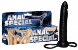 Strap-On Anal Pentru Barbati, Negru, 16 cm