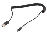 Cablu USB 2.0 Spirale USB A la Micro USB Aurit, Gembird