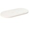 Gossi blat de masa, alb, 60x30x2,5 cm, lemn masiv de pin, oval