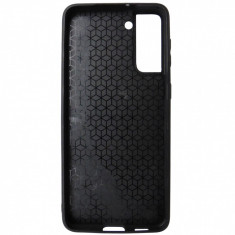 Husa tip capac spate plastic+piele+TPU rosu+negru pentru Samsung Galaxy S21 Plus 5G (G996)