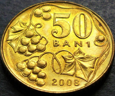 Moneda 50 BANI - Republica MOLDOVA, anul 2008 * cod 4716 B = UNC foto