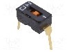 Intrerupator DIP, 2 pozitii, montare THT, 1 sectiuni, OMRON OCB - A6T-1101 foto