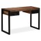 Gossi birou cu 2 sertare, 120 x 50 x 76 cm, lemn masiv reciclat
