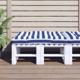 Perna de paleti, dungi albastru/alb, 120x80x12 cm, textil GartenMobel Dekor, vidaXL