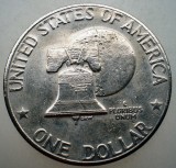 1.587 USA SUA EISENHOWER BICENTENNIAL LIBERTY BELL 1 ONE DOLLAR 1976