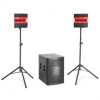 KIT 2.1 SUBWOOFER 18&#039;&#039;/46CM + 2 SATELITI 4&#039;&#039;/10CM 1200W RMS