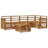 vidaXL Set canapea sectională 5 pcs natural Lemn Solid de Acacia 3384385