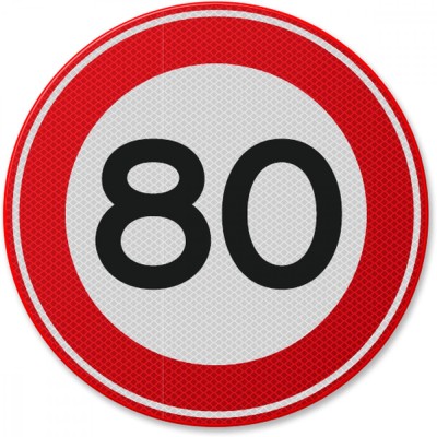 Indicator din aluminiu de circulație 80 km foto