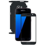 Cumpara ieftin Set Folii Skin Acoperire 360 Compatibile cu Samsung Galaxy S7 - ApcGsm Wraps Color Black Matt, Negru, Oem