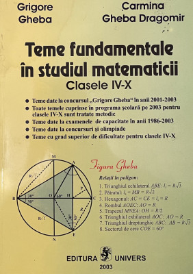 Teme fundamentale &amp;icirc;n studiul matematicii. Clasele IV-X - Grigore Gheba foto