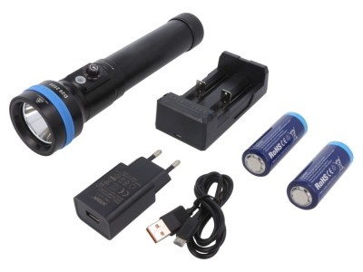 Lanternă Subacvatică LED 2500lm Set Completo foto