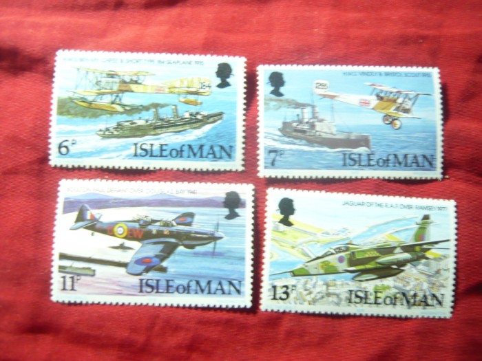 Serie Insula Man 1978 - Aviatie , 4 valori