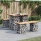vidaXL Bancă de grădină, design gabion, 100x70x72cm, lemn masiv de pin 834365