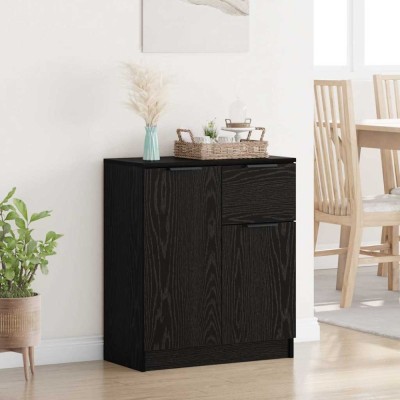 vidaXL Bufet cu sertar Stejar negru 60 x 30 x 70 cm Lemn compozit 880775 foto