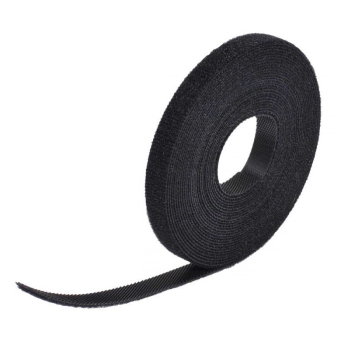 Banda cu arici velcro 1 cm x 5 m elSales ELS-BAV , negru