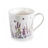 Cumpara ieftin Cana portelan multicolor Lavanda II &Oslash; 9,5 cm x 9 H, 350 ml