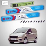 Cumpara ieftin Ștergătoare Ford Tourneo Courier Gen I C4A Van 2014-prezent | Set Față și Spate Flat Premium &ndash; TeamCar&reg;