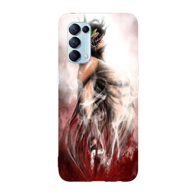 Husa compatibila cu Oppo Reno 4 Lite model Attack on titan Eren transformation, Silicon, TPU, Viceversa foto