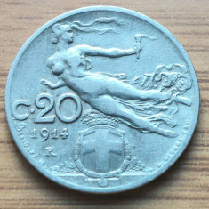 Moneda Italia 20 Centisimi 1914