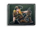 PATCH WOVEN PINUP GIRL NAVY SEAL