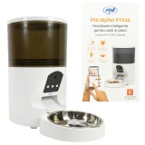 Hranitoare inteligenta pentru caini si pisici PNI MyPet PT036 cu camera 3MP incorporata, capacitate rezervor hrana 6 litri, cont